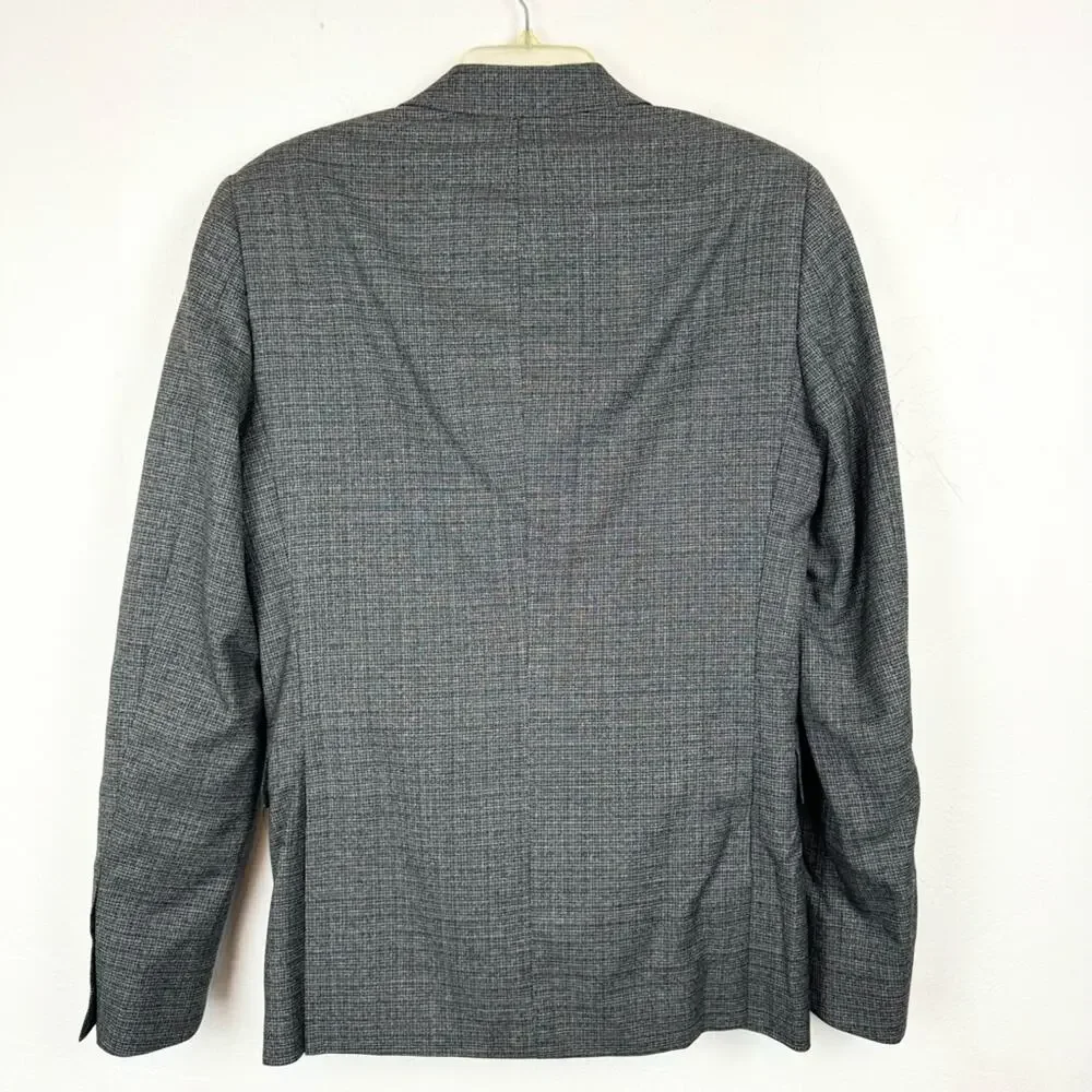John Varvatos Men's Wool Sport Coat Blazer‎ Office Jacket Grey Pattern Size 36R